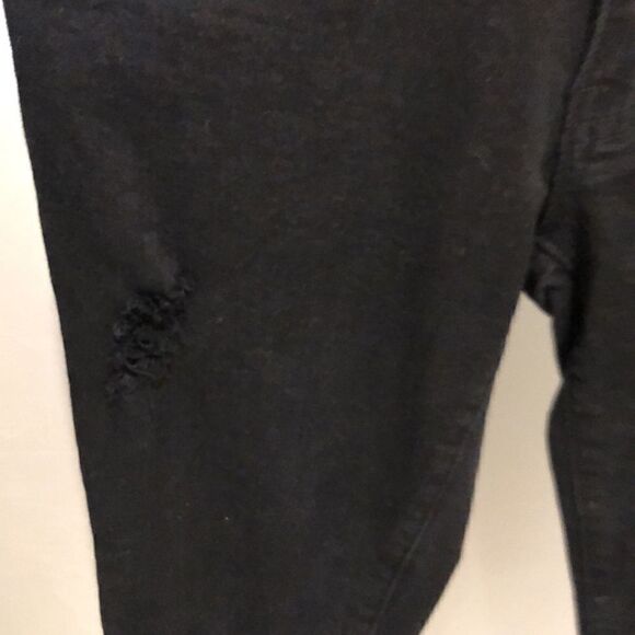 Kancan black distressed denim cropped skinny sz 24 - Picture 2 of 5